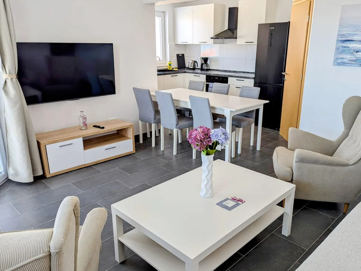Dnevni i blagovaonski prostor u apartmanu 2.2 (80 m²)